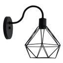 Ver imagem 1 de arandela diamante poptem 1 lampada preto 29cm