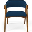 Ver imagem 3 de Kit 04 Cadeiras para Sala de Jantar e Estar Living Estofada Suran L02 Suede Azul Marinho - Lyam