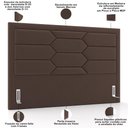 Ver imagem 4 de Cabeceira Cama Box Queen 160cm Estofada Nora P05 Veludo Marrom - Lyam Decor