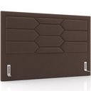 Ver imagem 1 de Cabeceira Cama Box Queen 160cm Estofada Nora P05 Veludo Marrom - Lyam Decor
