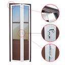 Ver imagem 2 de Porta Alumínio Camarão Lambril/Vidro e.L25 Mix Corten 70 V.Refl.Brimak