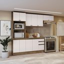Ver imagem 5 de Armário de Cozinha Completa 100% Mdf 270cm Nogueira/branco Celeste Kappesberg
