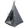 Cabana Cachorro Gato Camping Pet - Jacquard Riscado Preta e Cinza - Tam Único - Amour Pet - 1