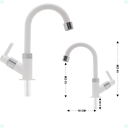 Ver imagem 3 de Kit Torneira Pia Banheiro Preto 1/4 de Volta Válvula Lavatório Sifão Extensivo Engate Flexível 60 Cm