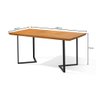 Conjunto Mesa Madeira Maciça Alice 1,60m com 6 Cadeiras Aço Karina Preto - 6