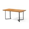 Conjunto Mesa Madeira Maciça Alice 1,60m com 6 Cadeiras Aço Karina Preto - 4