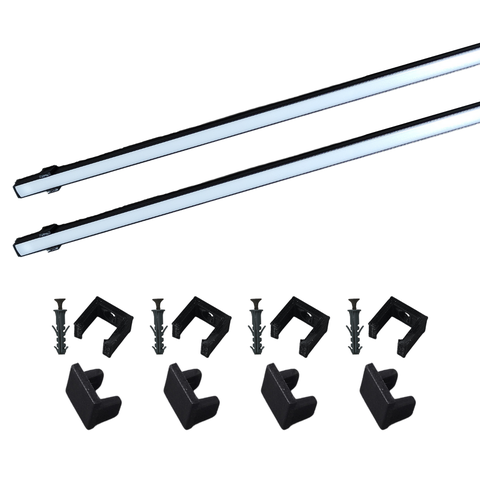 Perfil Sobrepor Led 12x11mm Preto 2x1m Baby Ilunato