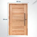 Ver imagem 2 de Kit Porta Pivotante Maciça de Eucalipto 214CMX107CM Comercial Clean Eco