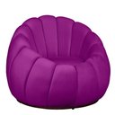 Ver mais imagens de Kit 02 Poltrona Decorativa Concha Base Arco Giratória Veludo Cor Roxo