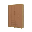 Ver imagem 5 de Guarda-roupa Espanha 4 Portas 3 Gavetas Nature/camarim - Vila Rica