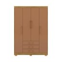 Ver imagem 2 de Guarda-roupa Espanha 4 Portas 3 Gavetas Nature/camarim - Vila Rica