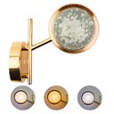 Ver imagem 1 de Arandela Globo Bolha 3k 4k 6k Cristal + Metal Dourado Bivolt