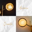 Ver imagem 2 de Arandela Globo Bolha 3k 4k 6k Cristal + Metal Dourado Bivolt