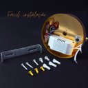 Ver imagem 7 de Arandela Globo Bolha 3k 4k 6k Cristal + Metal Dourado Bivolt