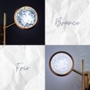 Ver imagem 4 de Arandela Globo Bolha 3k 4k 6k Cristal + Metal Dourado Bivolt