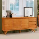 Ver imagem 1 de Buffet Piazza 3 Portas Pés de Madeira Maciça Naturalle - Mavaular