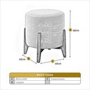 Ver imagem 2 de Puff Decorativo Banqueta Thor Luxo Veludo