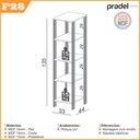 Ver imagem 3 de Estante Nicho Industrial 5 Prateleiras 100% Mdf Cor:off White com Freijó
