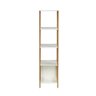 Estante Nicho Industrial 5 Prateleiras 100% Mdf Cor:off White com Freijó - 4