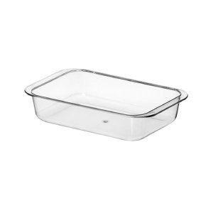 Kit 12 Travessa Retangular Cristal Transparente 140 x 210mm