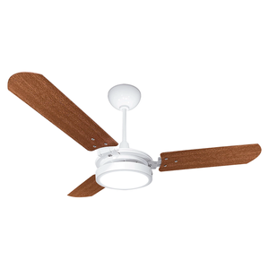 Ventilador de Teto Valen Led Branco 3 Pás Mogno Ventex 220v