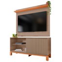 Ver imagem 2 de Painel para TV 45 pol e Rack Bancada 136cm Lucca Areia/Freijó C01 - Mpozenato