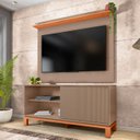 Ver imagem 1 de Painel para TV 45 pol e Rack Bancada 136cm Lucca Areia/Freijó C01 - Mpozenato