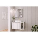 Ver imagem 1 de Gabinete Banheiro c/Espelho Noruega/Treviso 80cm Branco MGM
