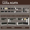 Ver imagem 7 de Armário Aéreo 100 cm 1 Porta Basculante BP Agata Madesa Branco/Preto