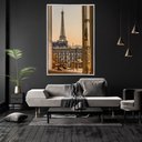 Ver imagem 1 de Quadro Decorativo Torre Eiffel Pela Janela Com Moldura e Sem Vidro 90X140