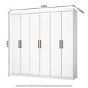 Ver imagem 2 de Guarda Roupa Infantil Iona 6 Portas Branco