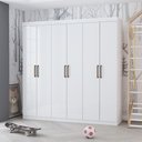 Ver imagem 1 de Guarda Roupa Infantil Iona 6 Portas Branco