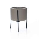 Ver imagem 5 de Cachepot Cinza com Suporte em Metal P 10x8cm - D’Rossi