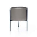 Ver imagem 4 de Cachepot Cinza com Suporte em Metal P 10x8cm - D’Rossi