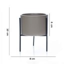 Ver imagem 7 de Cachepot Cinza com Suporte em Metal P 10x8cm - D’Rossi