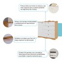 Ver imagem 3 de Conjunto Quarto de Bebe Comoda Encanto e Berço Harmonia 100% Mdf Permóbili Baby Nature/branco Comoda