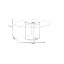 Ver imagem 4 de Mesa de Centro Sky para Sala de Estar com Tampo em Vidro e Pés em Aço Cinamomo G26 - Hb Móveis