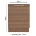 Ver imagem 3 de Balcão Madesa Stella 60 cm 1 Porta Rustic