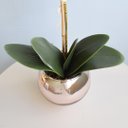 Ver imagem 5 de Arranjo de Orquídea Artificial Branca no Vaso Rose Gold Pequeno |linha Permanente Formosinha