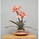 Ver imagem 1 de Flores Artificiais Arranjos de Flores Amarílis Rosa no Vaso Rose Gold | Linha Permanente