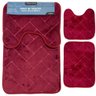 Tapetes para Banheiro de Microfibra Antiderrapante Soft Square 2 Peças - Rio Home Vermelho - 5