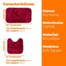 Tapetes para Banheiro de Microfibra Antiderrapante Soft Square 2 Peças - Rio Home Vermelho - 6