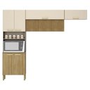Ver imagem 2 de Kit Cozinha Ambiente Urbane 3 Peças Freijó Vanilla Ripado - Kits Paraná