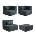 Ver imagem 4 de Sofá Modular 3 Lugares com Puff Easybox CabeCasa MadeiraOriginals
