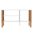 Ver imagem 4 de Rack Tv 43 Polegadas 90cm com 3 Prateleiras Asteca - Branco e Cedro Branco e Cedro