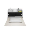 Ver imagem 3 de Cabeceira Solteiro Elisa Box Framar 0,88 Branco e Preto