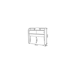 Cabeceira Solteiro Elisa Box Framar 0,88 Branco e Preto - 4
