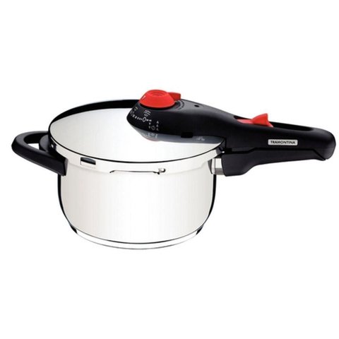 Panela de Pressãosolar em Aço Inox Fundo Triplo com 5 Dispositivos de Segurança 22cm 4,5 L