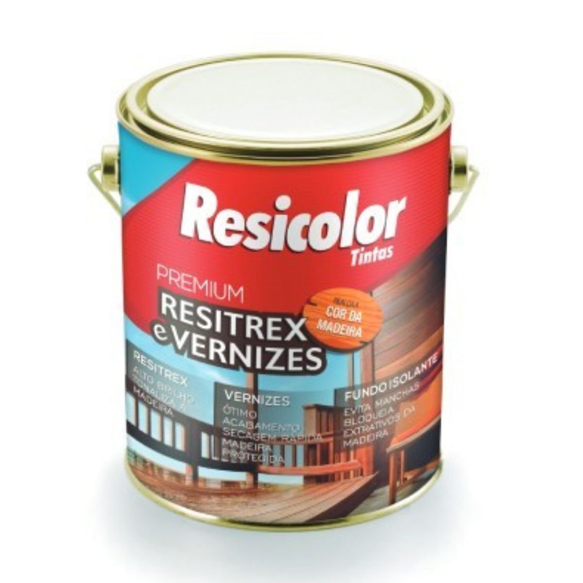 Verniz Resitrex Castanho 900ml | Resicolor Verniz