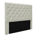Ver imagem 1 de Cabeceira Estofada Casal Tàzio MDF-MDP Veludo Prata 140cm Gran Belo